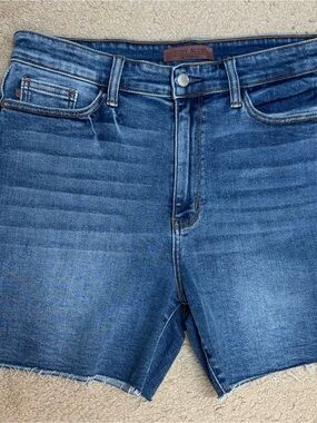 Judy Blue Men's Dark Blue Slim Straight Denim Shorts